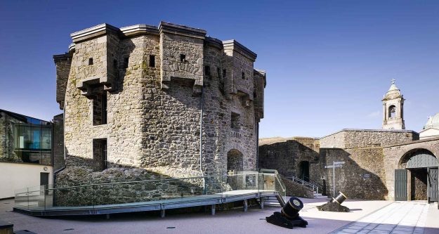 Athlone Castle Keep; photo by Ros Kavanagh Athlone Castle Keep located in the courtyard of the castle grounds on a bright, sunny day.