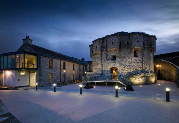 castle-night-background Castle Courtyard at night