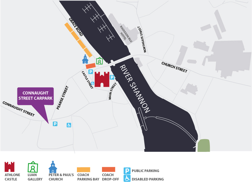 Castle-location-Athlone-large Athlone Castle Map