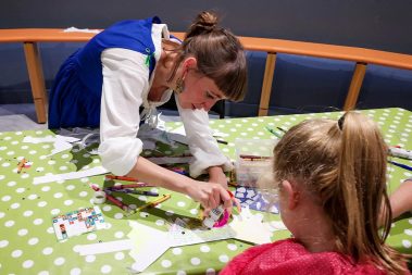 Kids having fun while learning to make all sorts of different arts and crafts at Athlone Castle Visitor Centre. Have the glue and colouring pencils at the ready!