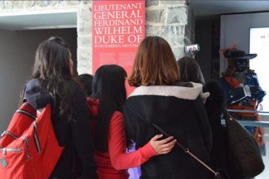The People of the Siege exhibition seems to be a popular spot for many visitors to snap a selfie as we can see in this image. Young ladies capture a memory with the models of Generals and Leaders at Athlone Castle Visitor Centre.