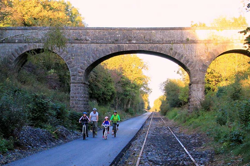 Family Cycling together