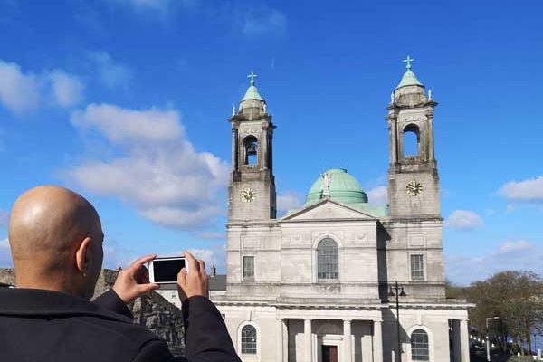 A picture perfect moment to capture a stunning view of St Peter and Paul’s church from the upper battlements at Athlone Castle on a glorious sunny day.