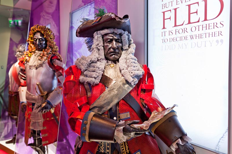 A stunning sculpture of Marqius d’Usson of the Jacobite army during the Siege of 1691 in Athlone. Made out of recycled materials he stands tall and proud in the People of the Siege exhibition at Athlone Castle Visitor Centre.