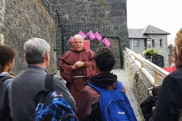 Athlone Castle volunteer Henry takes visitors on a journey throughout the history of the town of Athlone and tells the stories these tall walls once witnessed.