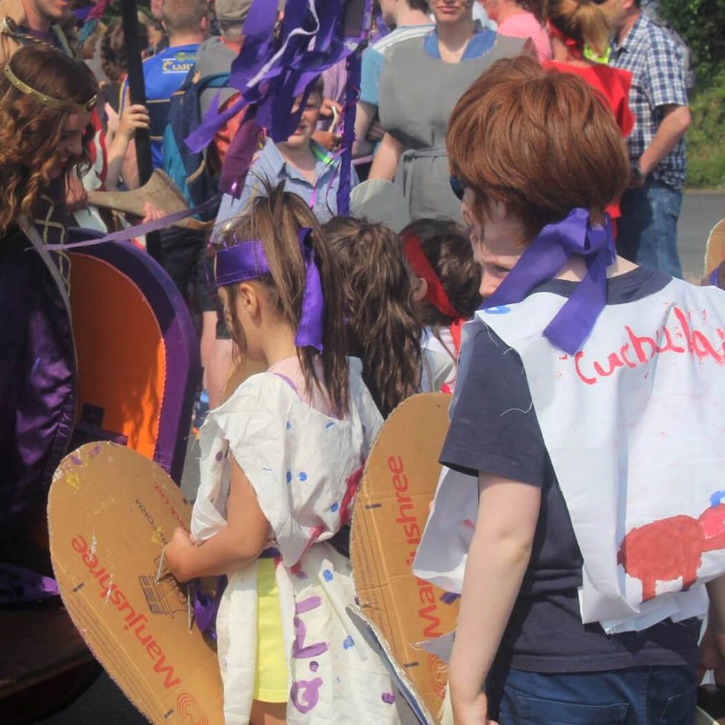 Tain-Workshops-2022-athlone-castle Children's workshops on the Táin will be taking place at Athlone Castle on Wednesday 22nd June 2022. Photo Credit: The Táin Music Festival.