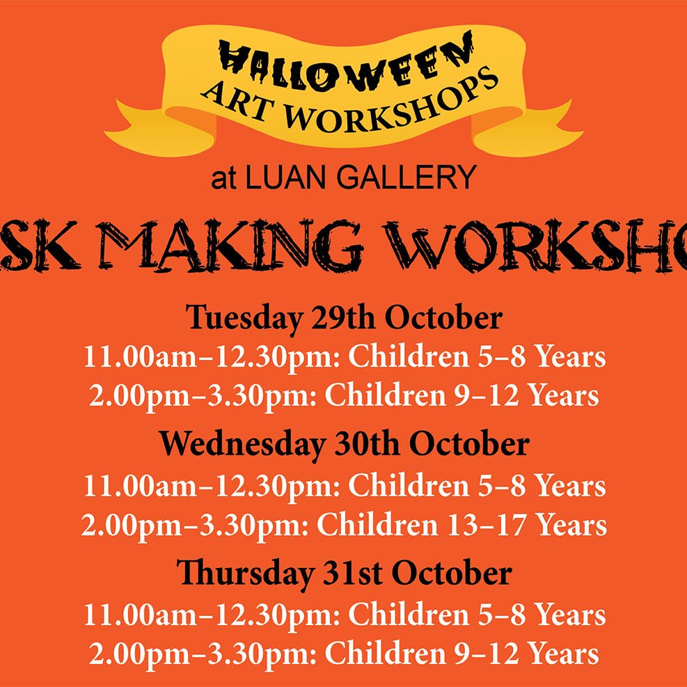 Halloween Mask Making Workshops at Luan Gallery